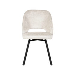 LABEL51 Eetkamerstoel Lewis - Crème - Elegance - Black Frame