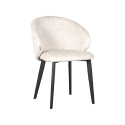 LABEL51 Eetkamerstoel Logan - Crème - Elegance - Black Frame