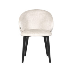 LABEL51 Eetkamerstoel Logan - Crème - Elegance - Black Frame