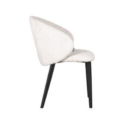LABEL51 Eetkamerstoel Logan - Crème - Elegance - Black Frame
