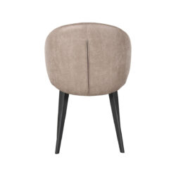 LABEL51 Eetkamerstoel Logan - Taupe - Micro Suede - Black Frame