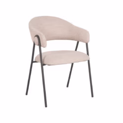 LABEL51 Eetkamerstoel Lowen - Naturel - Boucle - Black Frame