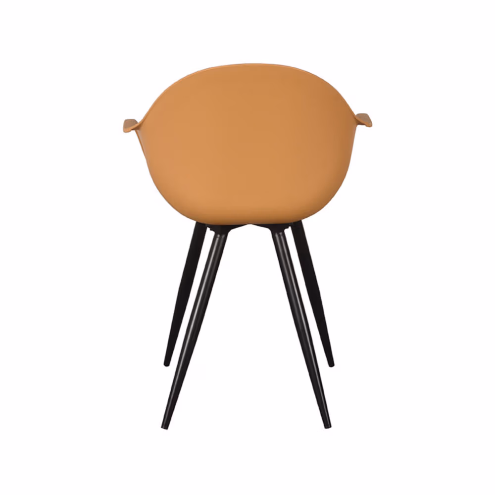LABEL51 Eetkamerstoel Luca - Oker - Kunststof - Black Frame