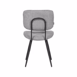 LABEL51 Eetkamerstoel Lux - Zinc - Weave - Black Frame