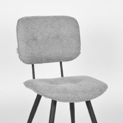 LABEL51 Eetkamerstoel Lux - Zinc - Weave - Black Frame