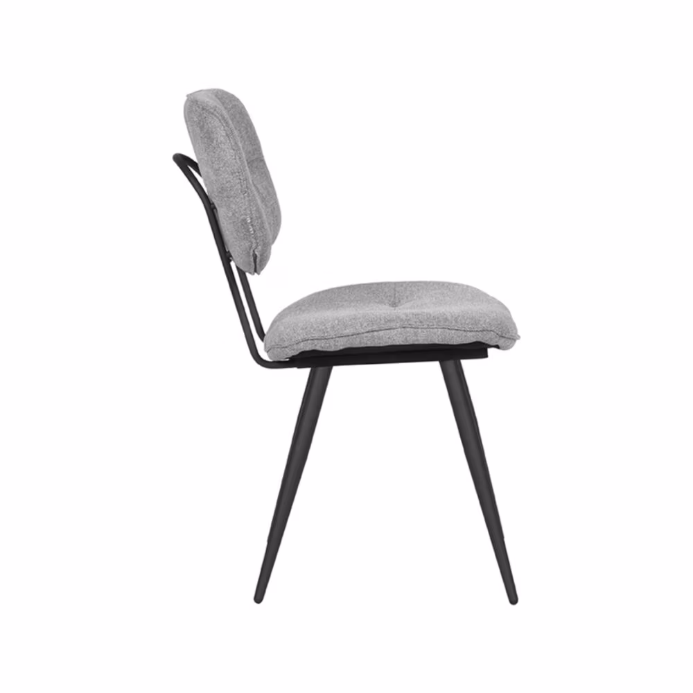 LABEL51 Eetkamerstoel Lux - Zinc - Weave - Black Frame