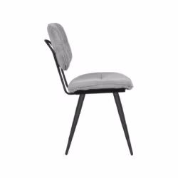 LABEL51 Eetkamerstoel Lux - Zinc - Weave - Black Frame