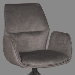 LABEL51 Eetkamerstoel Mellow - Antraciet - Cosmo - Black Frame