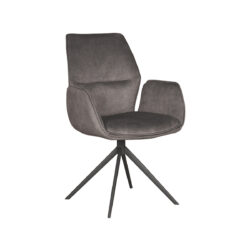 LABEL51 Eetkamerstoel Mellow - Antraciet - Cosmo - Black Frame
