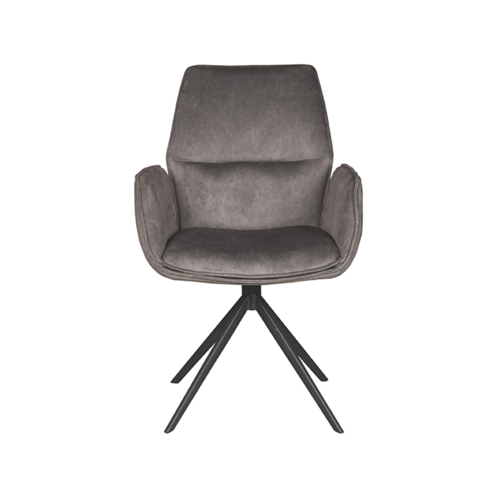 LABEL51 Eetkamerstoel Mellow - Antraciet - Cosmo - Black Frame