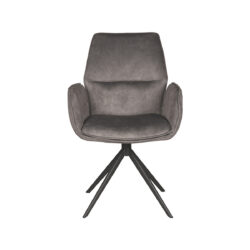 LABEL51 Eetkamerstoel Mellow - Antraciet - Cosmo - Black Frame