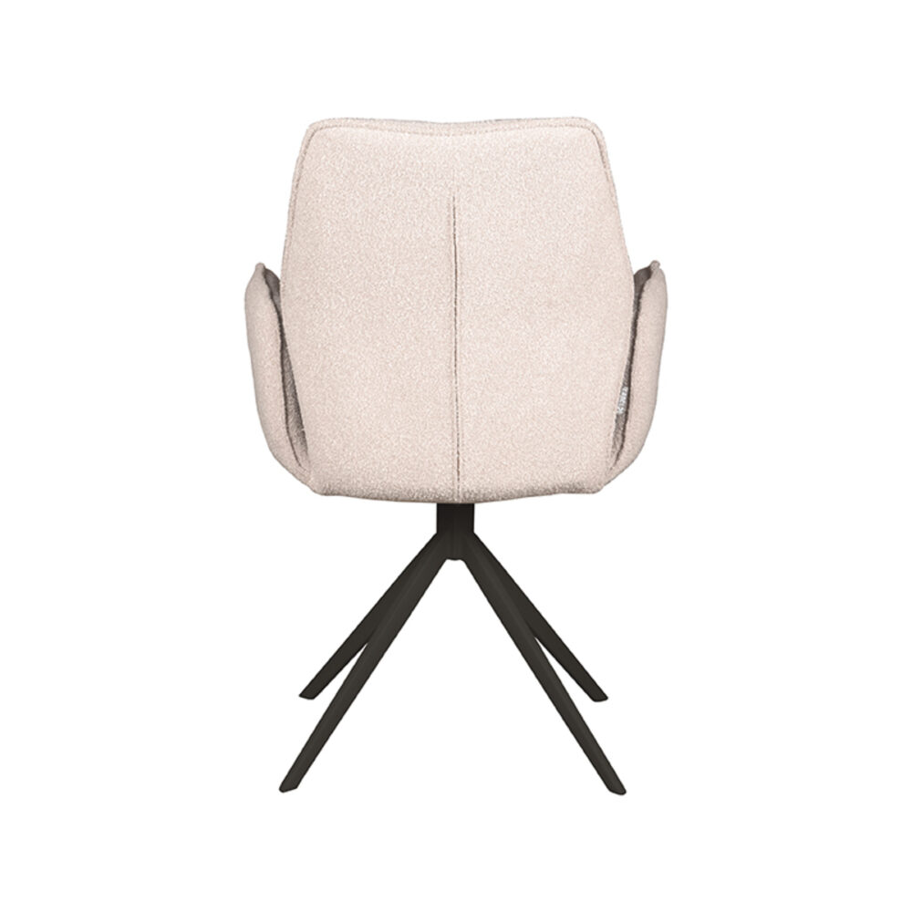 LABEL51 Eetkamerstoel Mellow - Naturel - Boucle - Black Frame