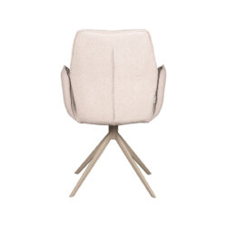 LABEL51 Eetkamerstoel Mellow - Naturel - Boucle - Taupe Frame