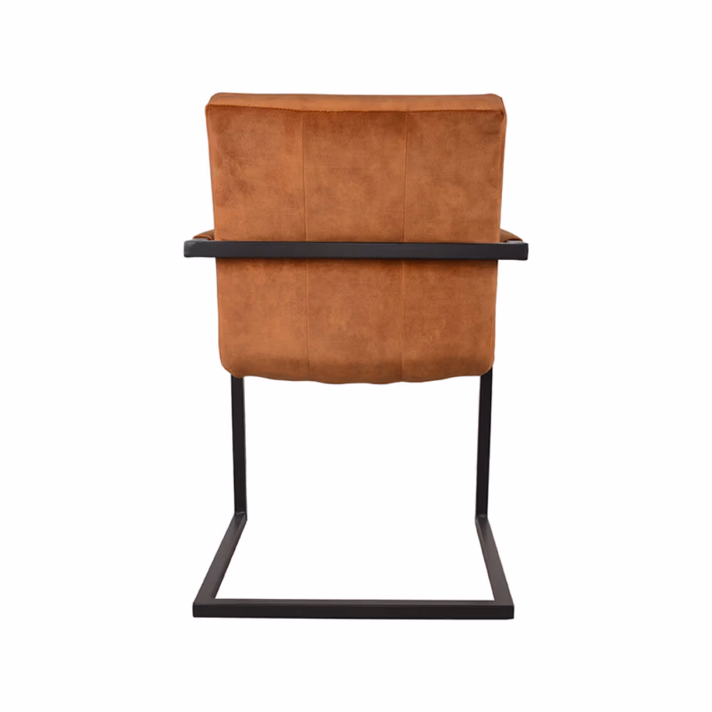 LABEL51 Eetkamerstoel Milo - Oker - Velours - Black Frame
