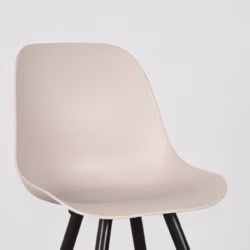 LABEL51 Eetkamerstoel Monza - Zand - Kunststof - Black Frame