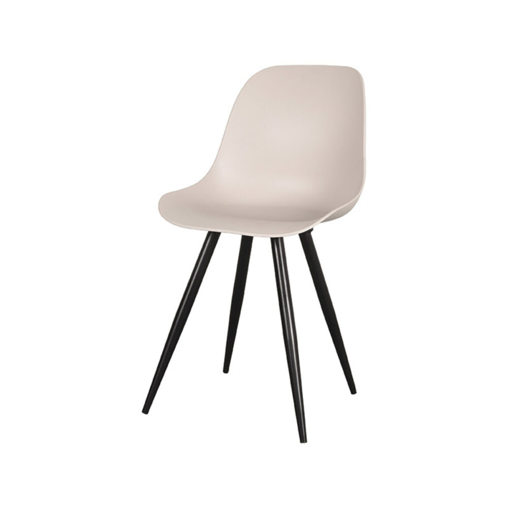 LABEL51 Eetkamerstoel Monza - Zand - Kunststof - Black Frame