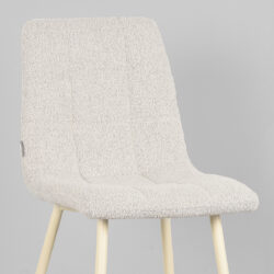 LABEL51 Eetkamerstoel Nino - Wit - Boucle - Shaded White Frame