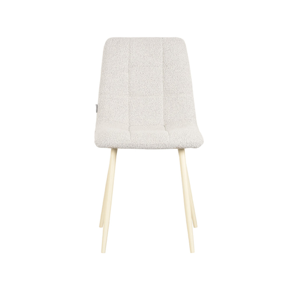 LABEL51 Eetkamerstoel Nino - Wit - Boucle - Shaded White Frame