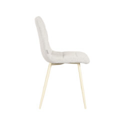 LABEL51 Eetkamerstoel Nino - Wit - Boucle - Shaded White Frame