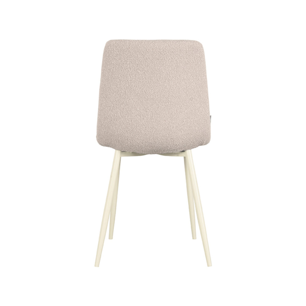 LABEL51 Eetkamerstoel Nino - Naturel - Boucle - Shaded White Frame