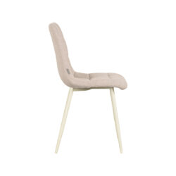 LABEL51 Eetkamerstoel Nino - Naturel - Boucle - Shaded White Frame