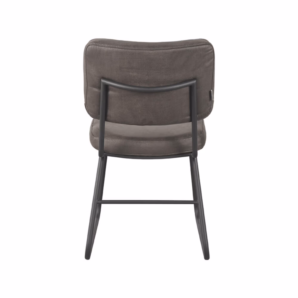 LABEL51 Eetkamerstoel Noah - Antraciet - Micro Suede - Black Frame