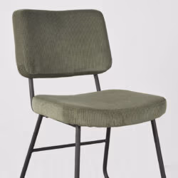 LABEL51 Eetkamerstoel Noah - Forest - Ribcord - Black Frame