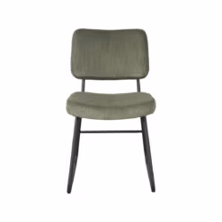 LABEL51 Eetkamerstoel Noah - Forest - Ribcord - Black Frame