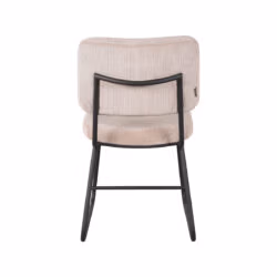LABEL51 Eetkamerstoel Noah - Naturel - Ribcord - Black Frame