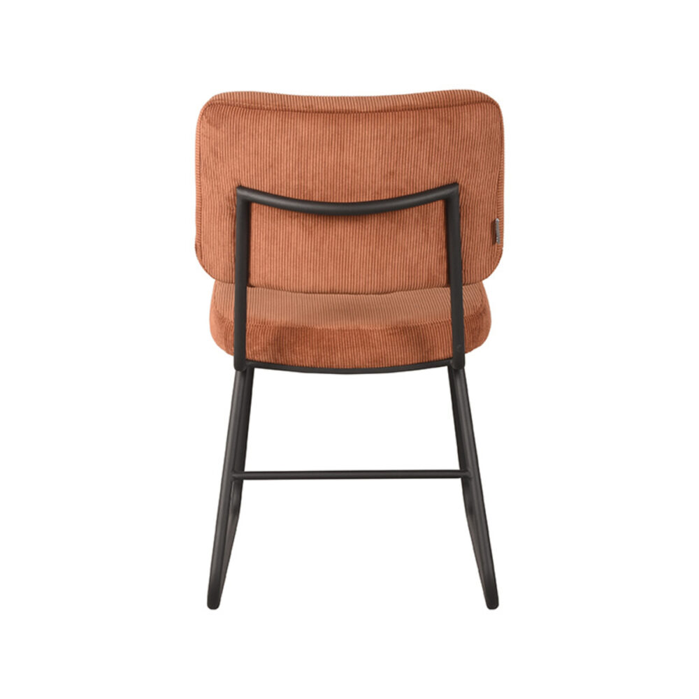LABEL51 Eetkamerstoel Noah - Rust - Ribcord - Black Frame