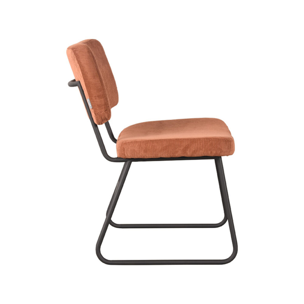 LABEL51 Eetkamerstoel Noah - Rust - Ribcord - Black Frame