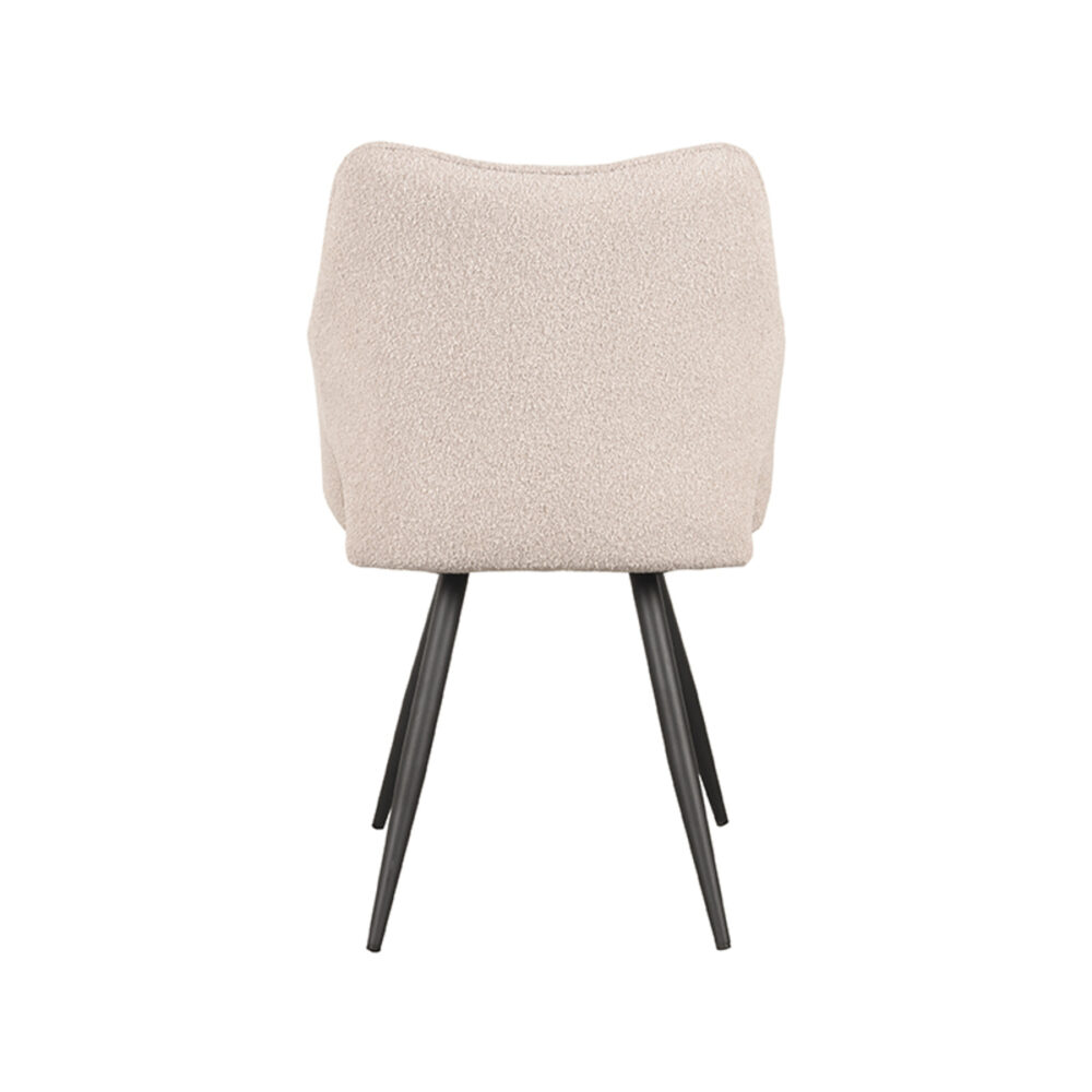 LABEL51 Eetkamerstoel Noud - Naturel - Boucle - Black Frame