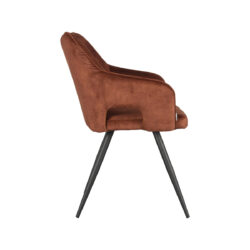 LABEL51 Eetkamerstoel Noud - Rust - Velours - Black Frame