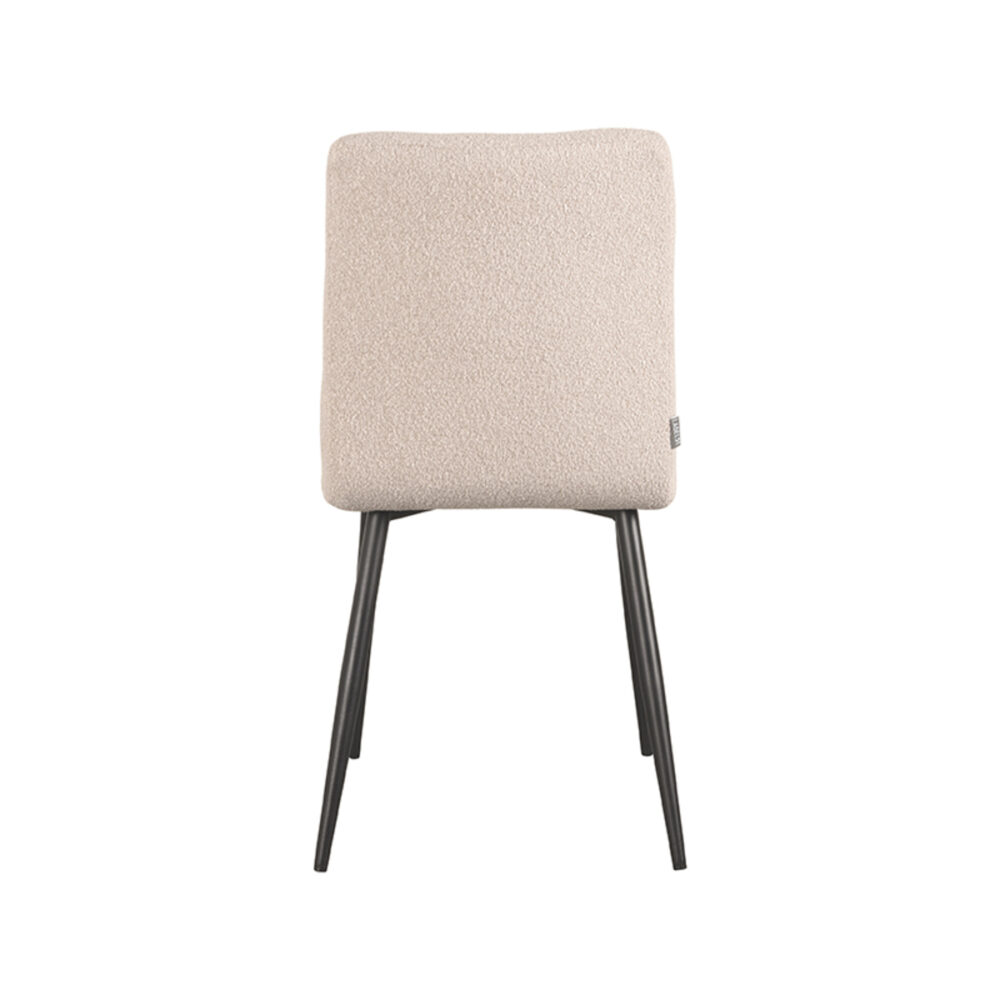 LABEL51 Eetkamerstoel Sam - Naturel - Boucle - Black Frame