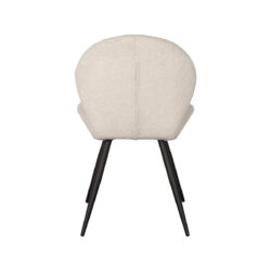 LABEL51 Eetkamerstoel Sky - Ivory - Teddy - Black Frame