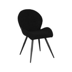 LABEL51 Eetkamerstoel Sky - Zwart - Teddy - Black Frame