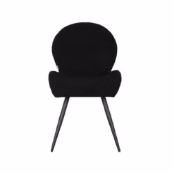 LABEL51 Eetkamerstoel Sky - Zwart - Teddy - Black Frame
