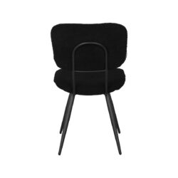 LABEL51 Eetkamerstoel Ted - Zwart - Teddy - Black Frame