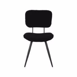 LABEL51 Eetkamerstoel Ted - Zwart - Teddy - Black Frame