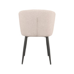 LABEL51 Eetkamerstoel Wave - Naturel - Boucle - Black Frame