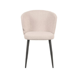 LABEL51 Eetkamerstoel Wave - Naturel - Boucle - Black Frame
