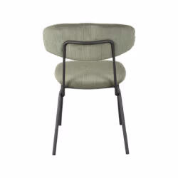 LABEL51 Eetkamerstoel Zack - Forest - Ribcord - Black Frame
