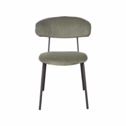 LABEL51 Eetkamerstoel Zack - Forest - Ribcord - Black Frame