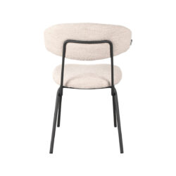 LABEL51 Eetkamerstoel Zack - Naturel - Boucle - Black Frame
