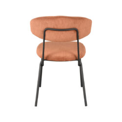 LABEL51 Eetkamerstoel Zack - Rust - Ribcord - Black Frame