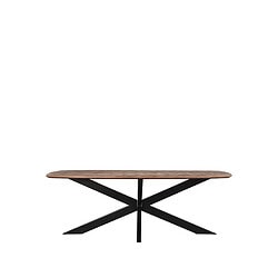 Elegant houten eettafel met zwart metalen frame, modern design voor stijlvol interieur. Perfect voor gezellige diners en genieten met familie en vrienden. Mokana Meubelen biedt kwaliteit en vakmanschap.
