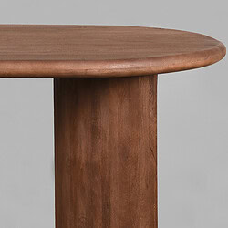 Elegante houten eettafel met ronde tafelblad en stevige poot, perfect voor modern en rustiek interieur, gemaakt van hoogwaardige, duurzame houtsoorten voor jarenlang meubelplezier.