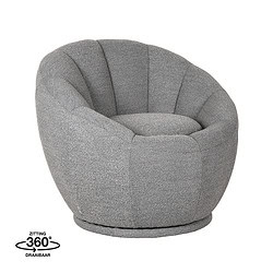 Zitting 360° draaibaar, Mokana Meubelen, comfortabele ronde design fauteuil, modern en stijlvol interieur, duurzame materialen, perfect voor lounge of woonkamer.