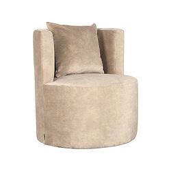 Elegante beige velvet fauteuil met hoog comfort en modern design, perfect voor een stijlvolle woonkamer of kantoorruimte.