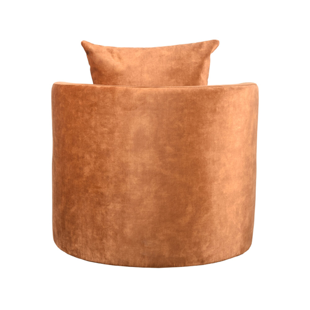 LABEL51 Fauteuil Evy - Oker - Velours - 90 cm